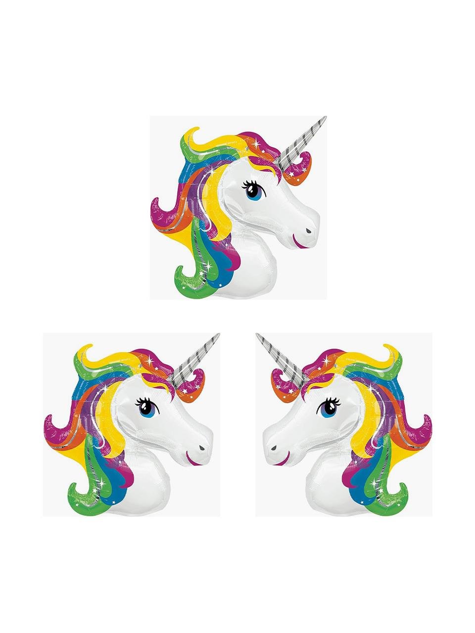 Unicorn 3'lü Set Folyo Balon 36