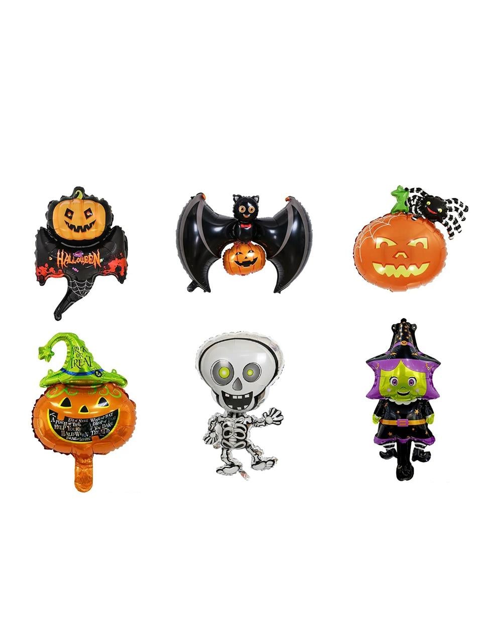 Halloween Mini Balon Seti Cadılar Bayramı Parti Folyo Balonu 6'lı