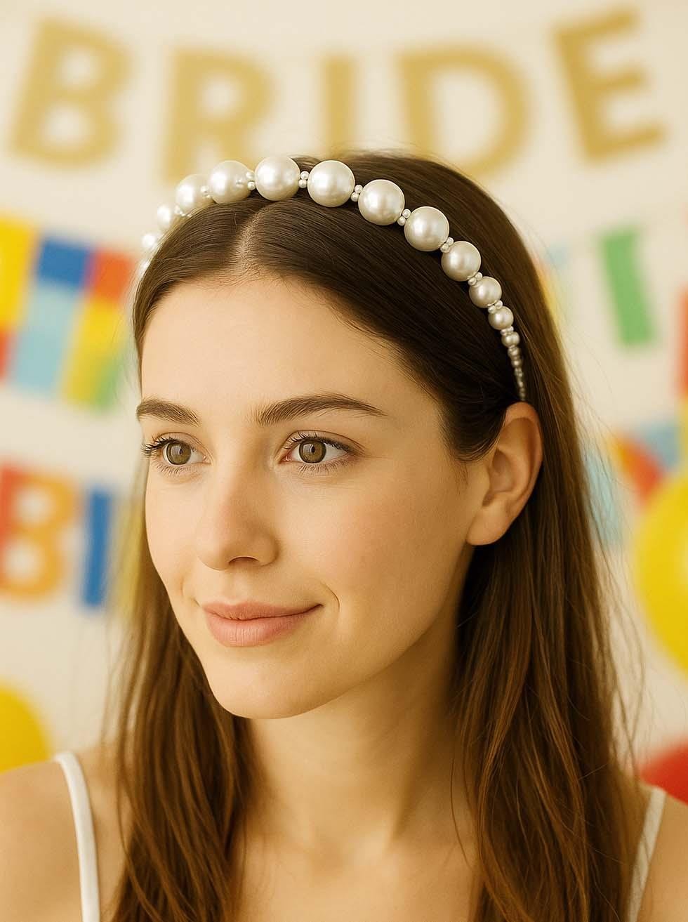 Bride İncili Gelin Tacı Bekarlığa Veda Partisi Tacı 