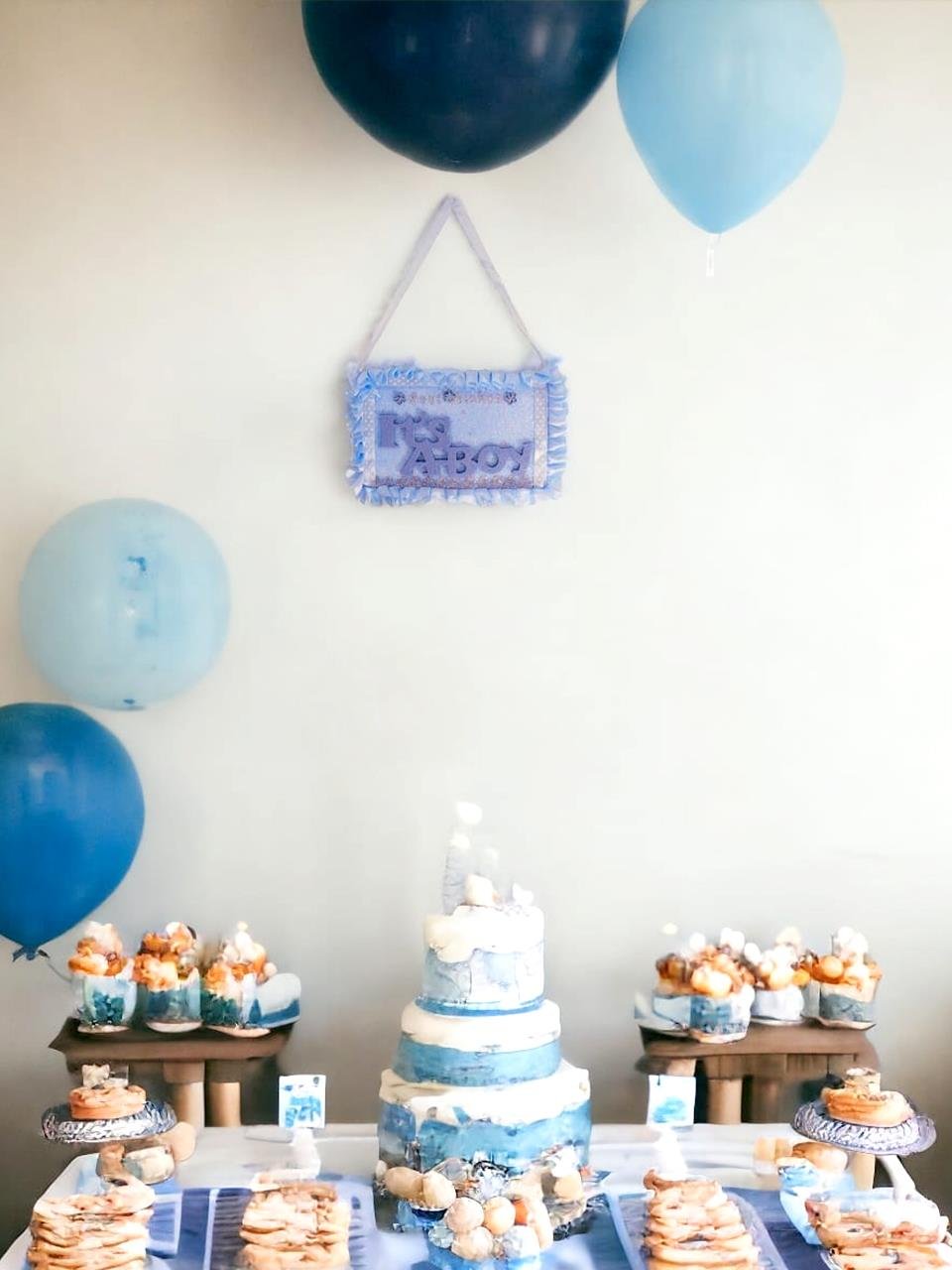 It'S a Boy Strafor Mini Yazı Mavi