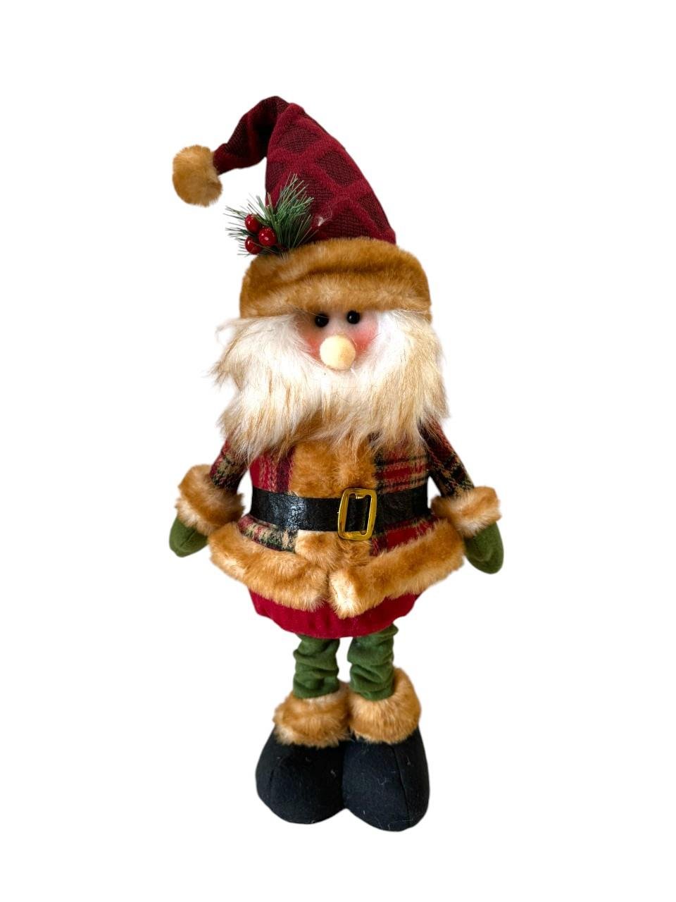 Yılbaşı Dekor Süsü Dekoratif Uzayan Pelüş Noel Baba 29 cm