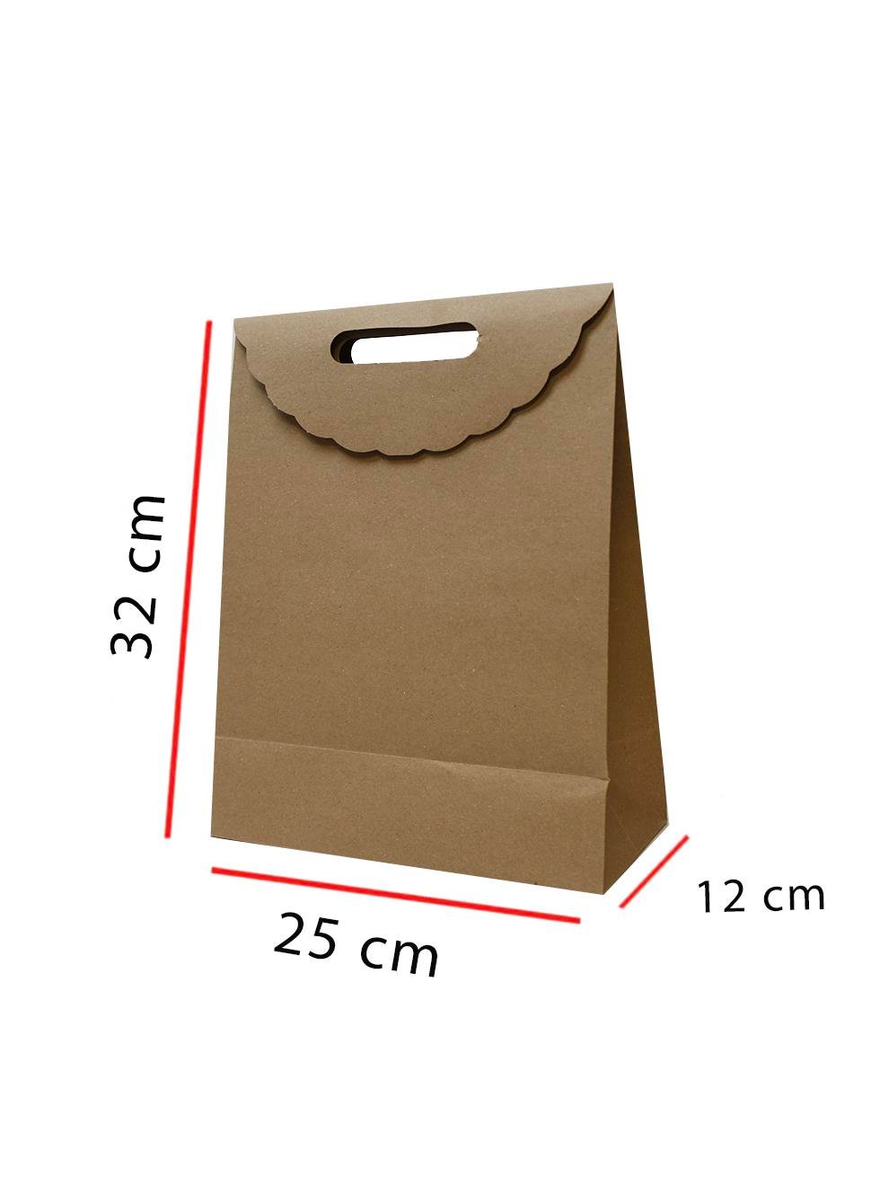 El Geçme 25X32 Cm Kraft Çanta 25'Li