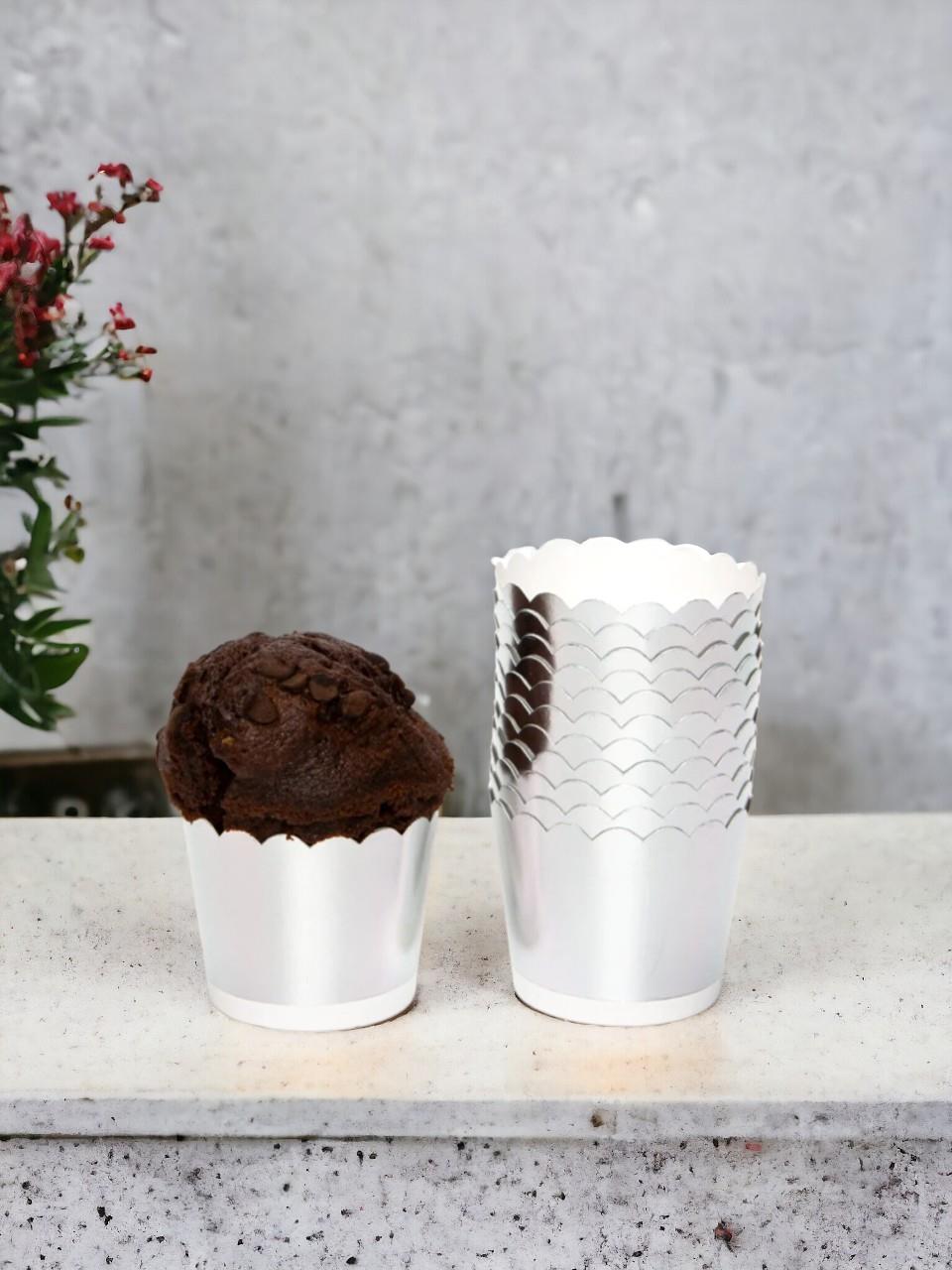 Cup Cake Kalıbı Gümüş 12 li