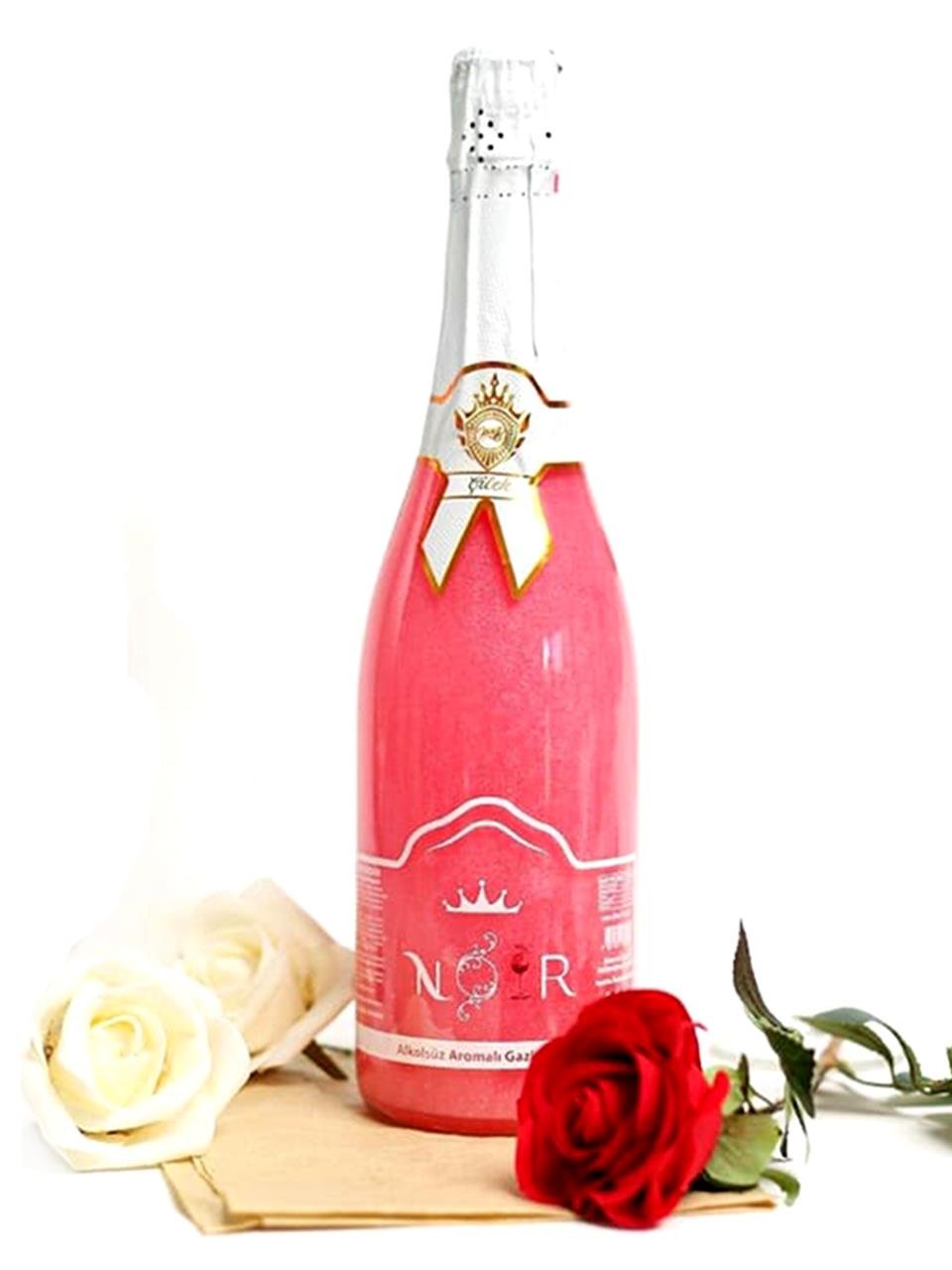 Simli Alkolsüz Şampanya Çilek Aromalı 750 ml