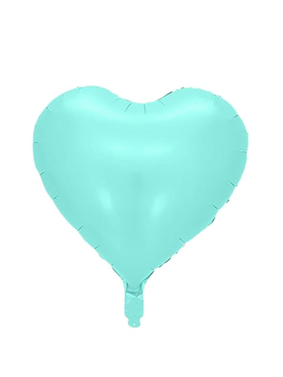 Kalp Folyo Balon Makaron Mavi Parti Balonu 18 inc 45 cm