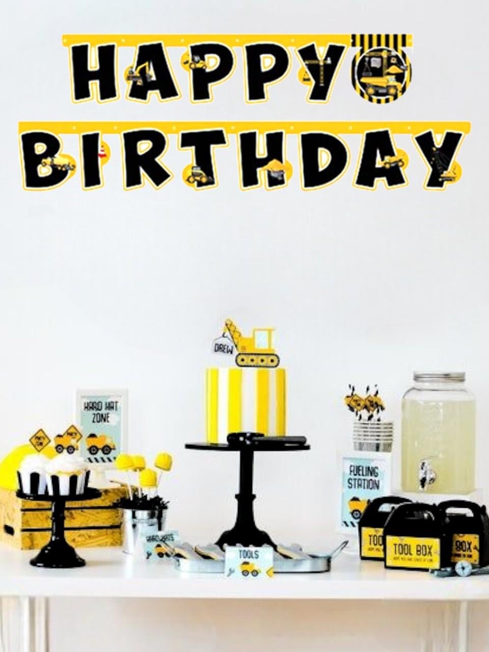 İnşaat Happy Birthday Banner 2,10 M