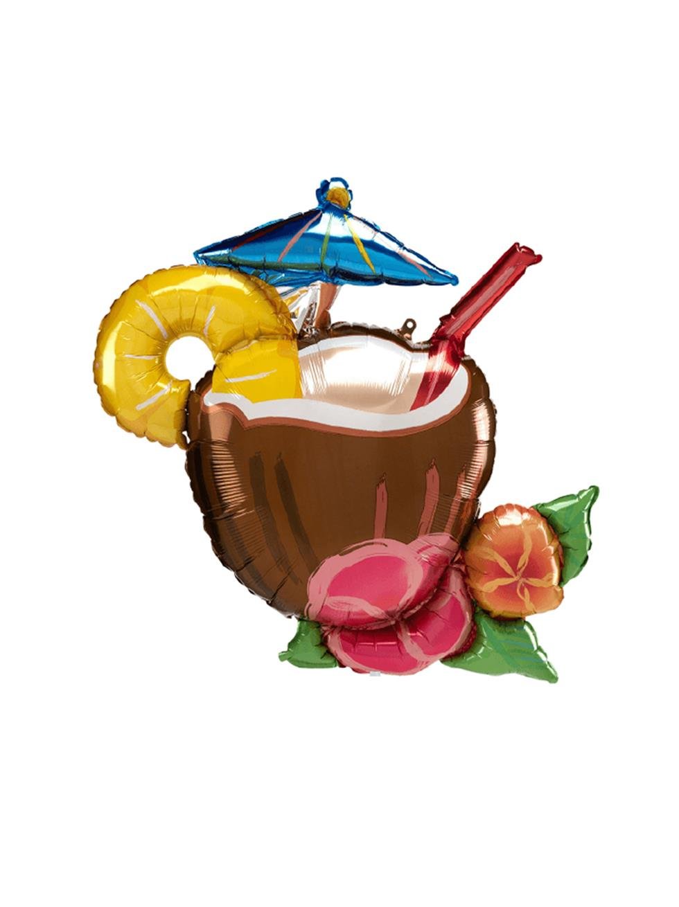 Tropikal Temalı Kokteyl Folyo Balon Doğum Günü Parti Balonu 82 cm