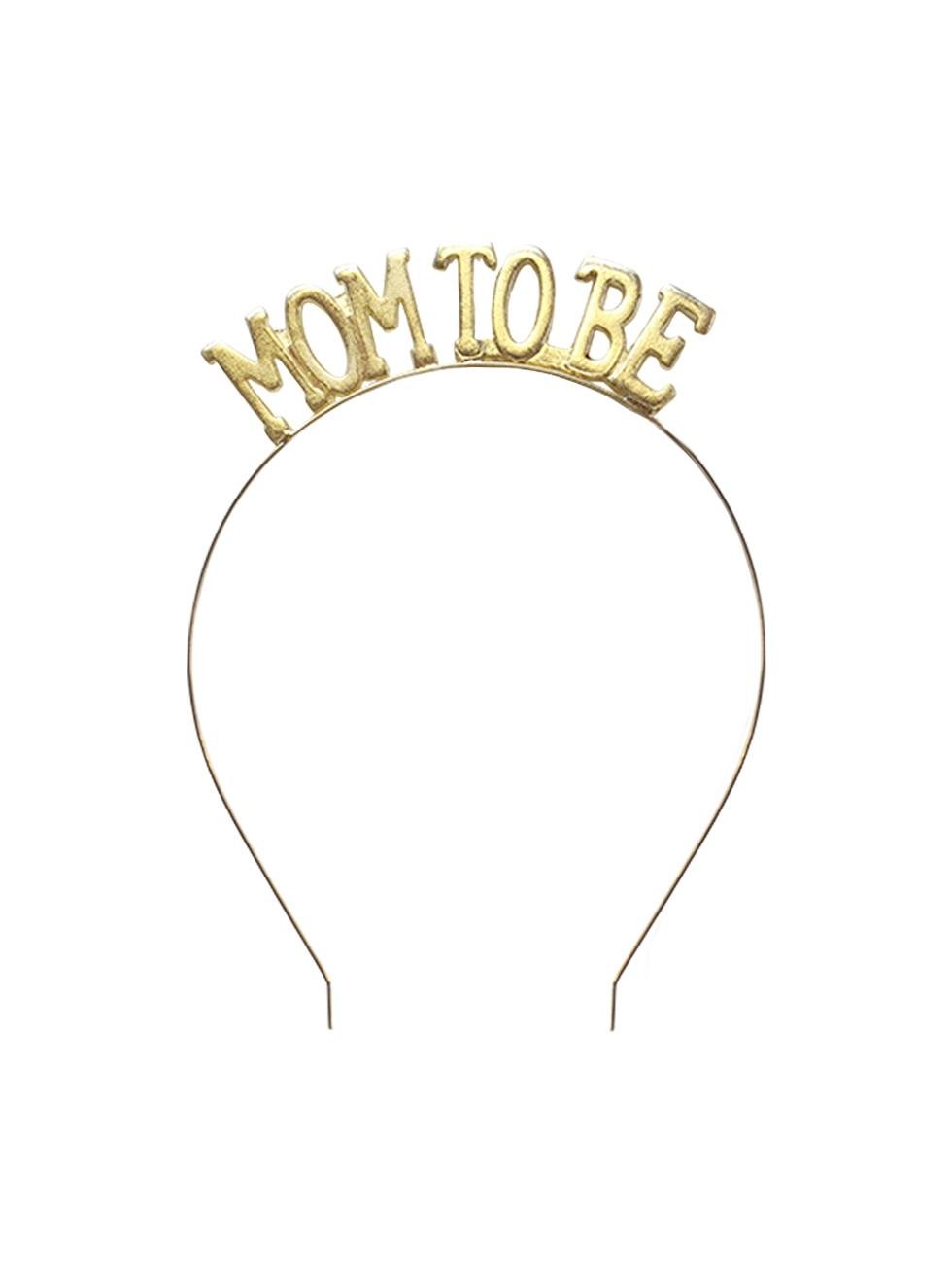 Mom To Be Baby Shower Anne Tacı Metal Gold