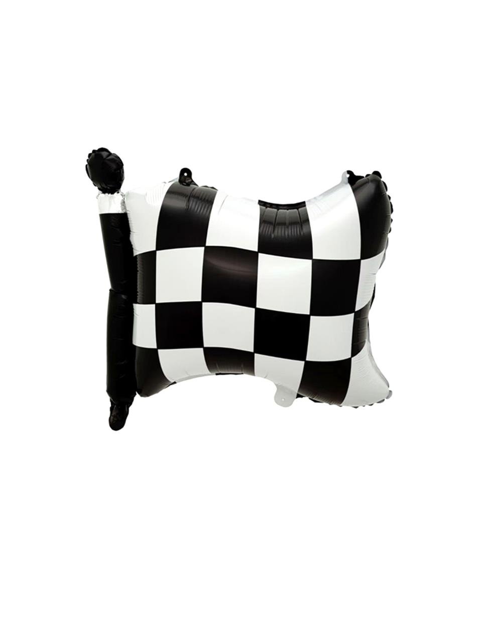 Damalı Yarış Bayrak Folyo Balon Doğum Günü Parti Balonu 20 cm