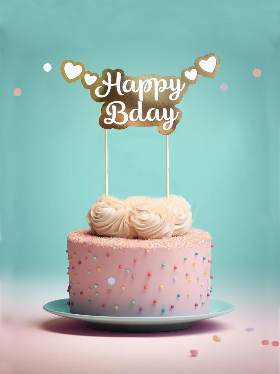Doğum Günü Pasta Süsü Happy Birthday Yazılı Pasta Kürdanı