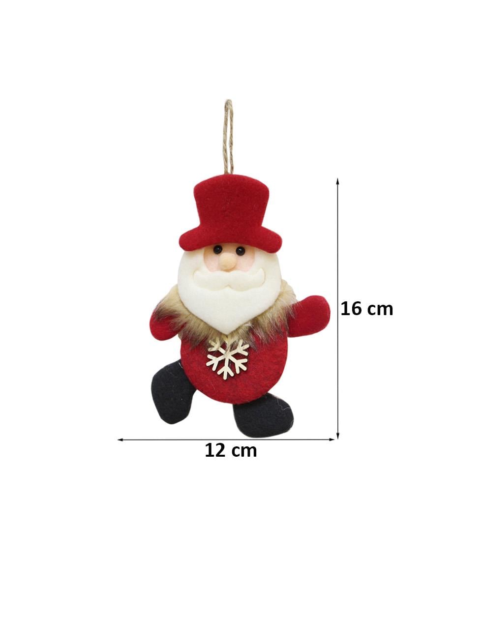 Yılbaşı Ağaç Süsü Noel Baba Figürlü Asılabilir Keçe Dekoratif Süs 16 cm