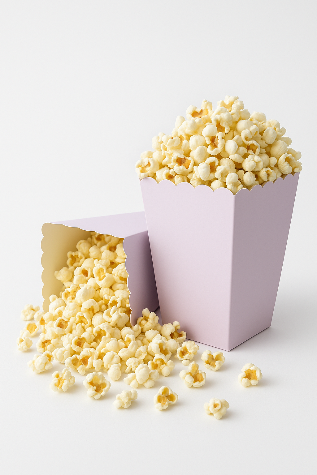 Makaron Lila Patlamış Mısır Kutusu Popcorn Kutusu 8'li