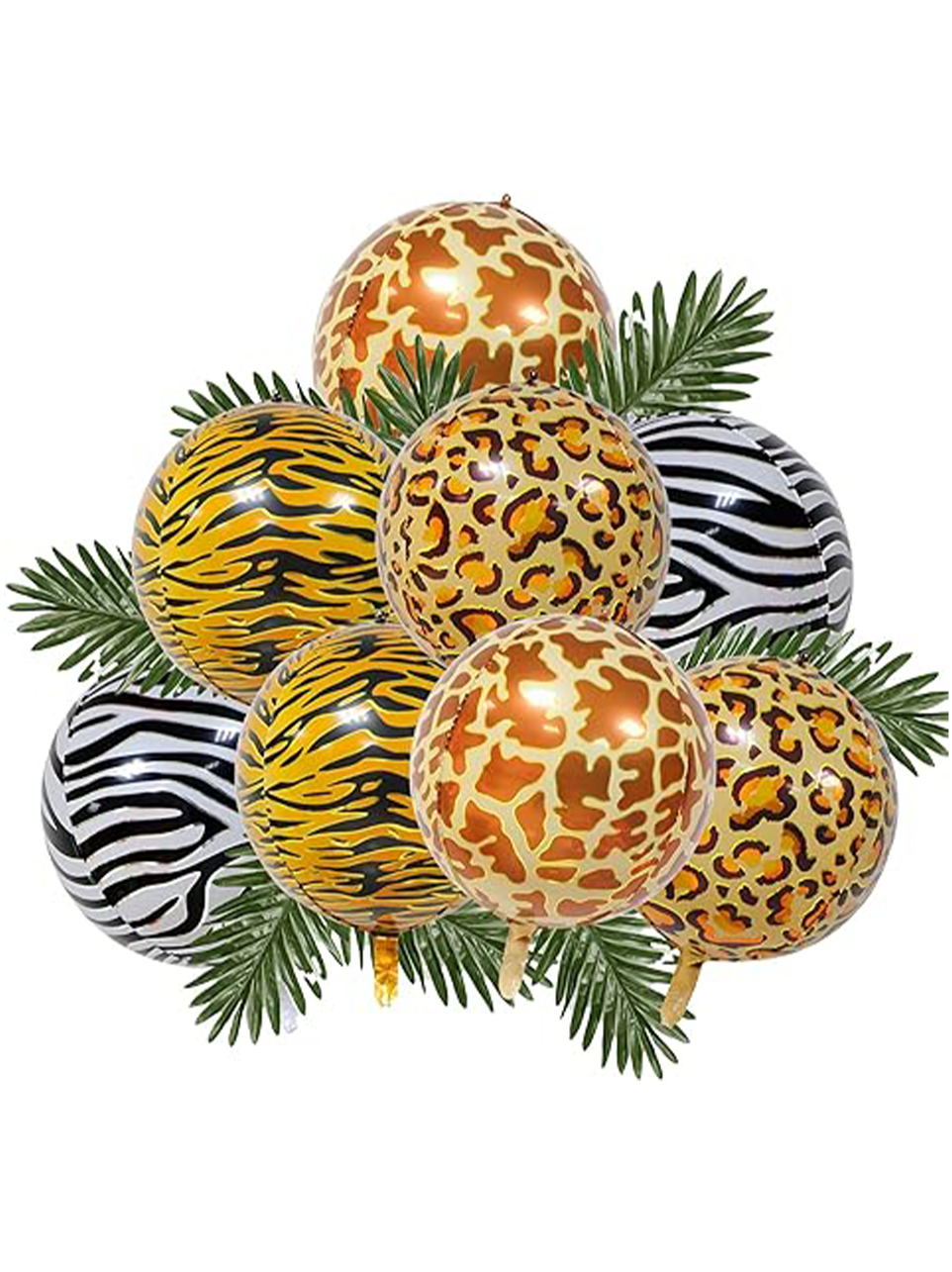 Zebra Desenli Folyo Balon Safari Temalı Doğum Günü Parti Balonu 45 cm
