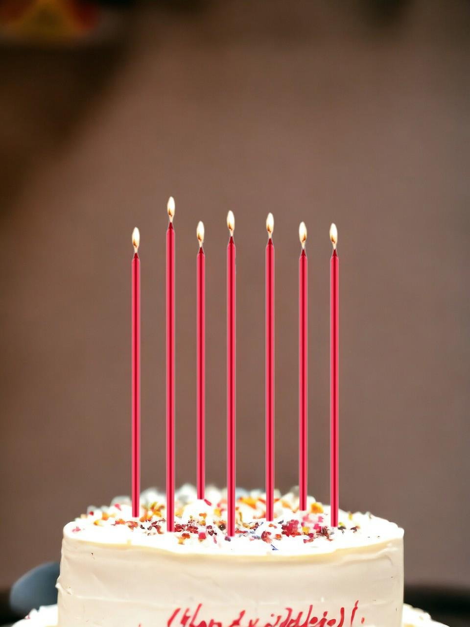 Kırmızı Mum 20 Cm 7'Lİ