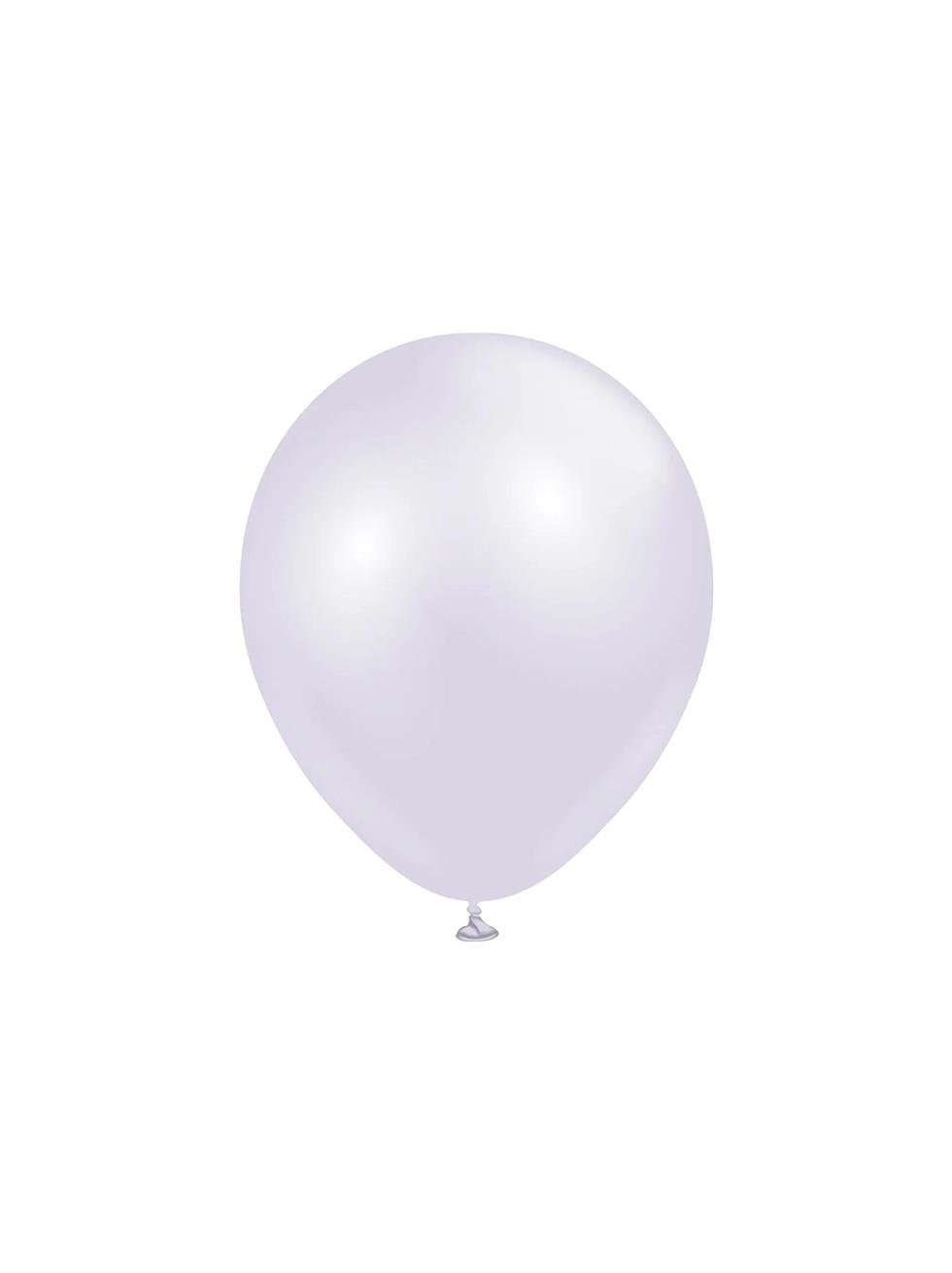 Aura Lavender Fog Kalisan Balon Parlak Parti Balonu-Lavanta Sisi 12 inc 50'li