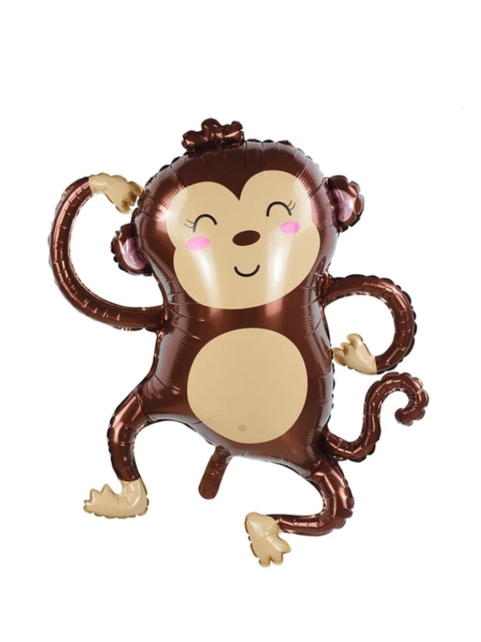 Maymun Figürlü Folyo Balon Doğum Günü Parti Balonu 90 cm