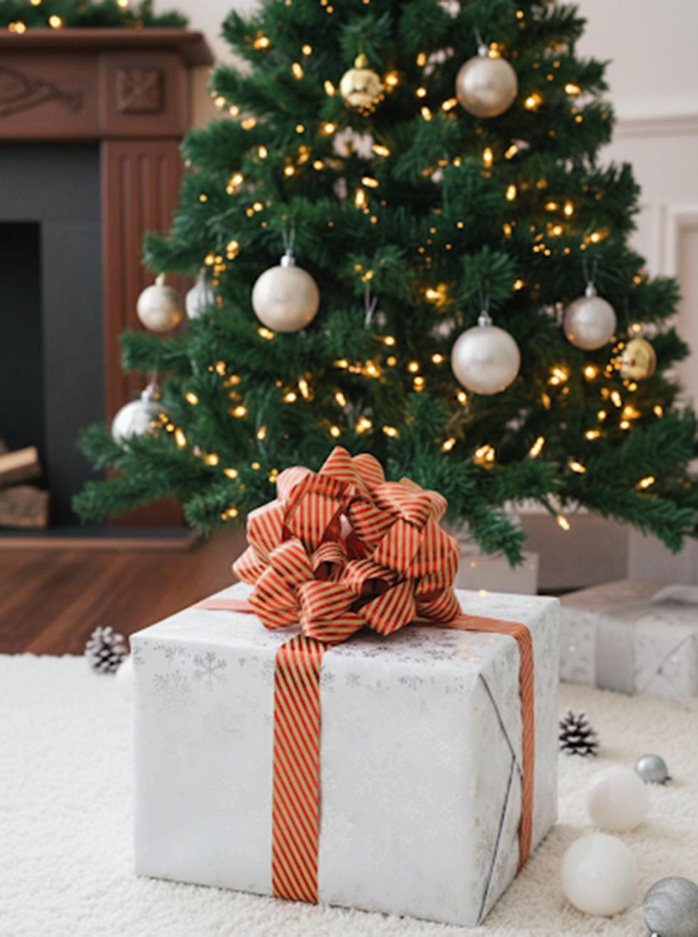 Hediye Paketleme Süsü Rafya Kurdele Süsleme Seti Kırmızı-Kraft Çizgili 2'li