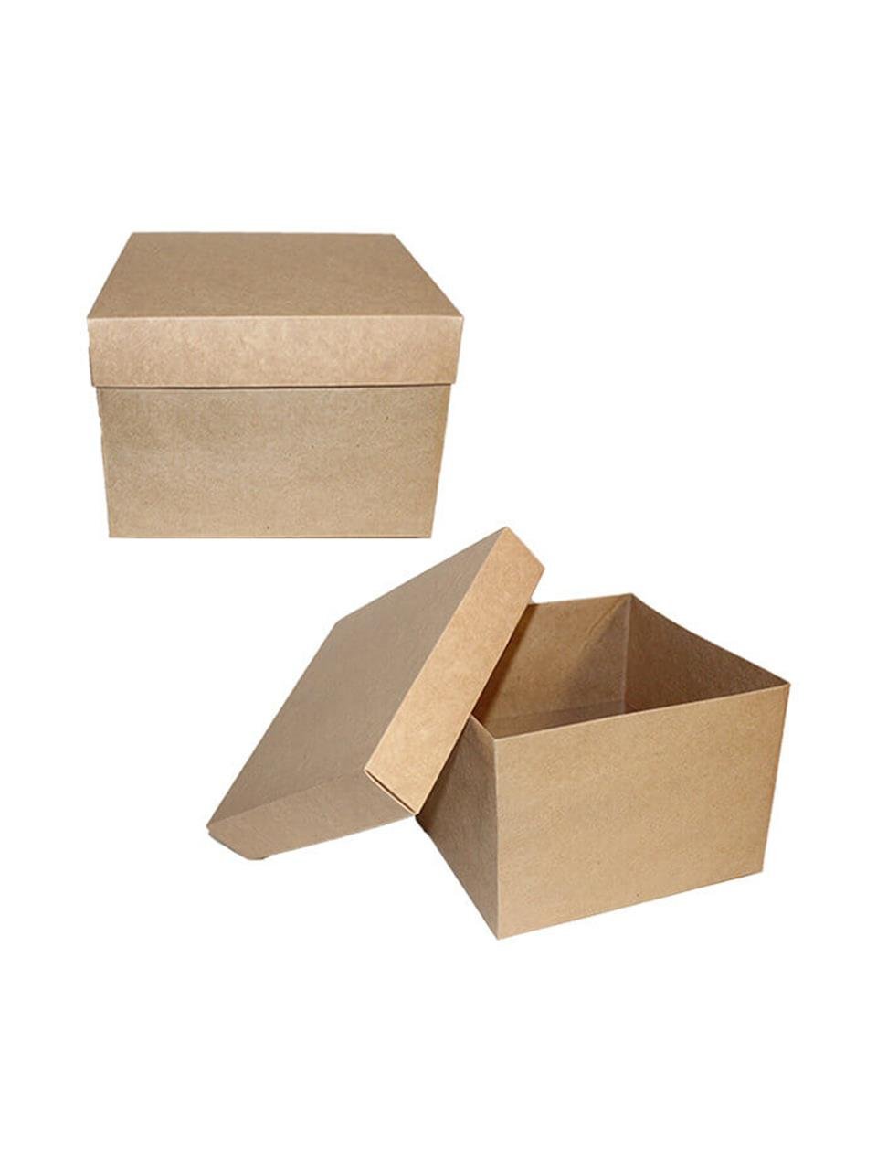 Kraft Kutu Karton Hediye Kutusu 20X20X14 Cm