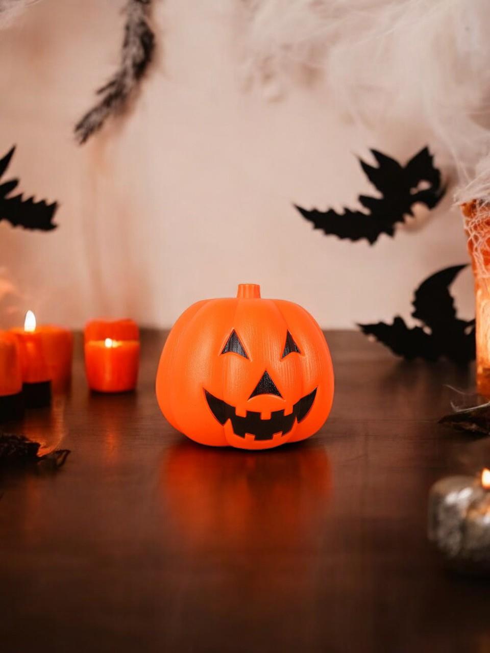Cadılar Bayramı Işıklı Balkabağı Halloween Parti Dekorasyonu 18 cm