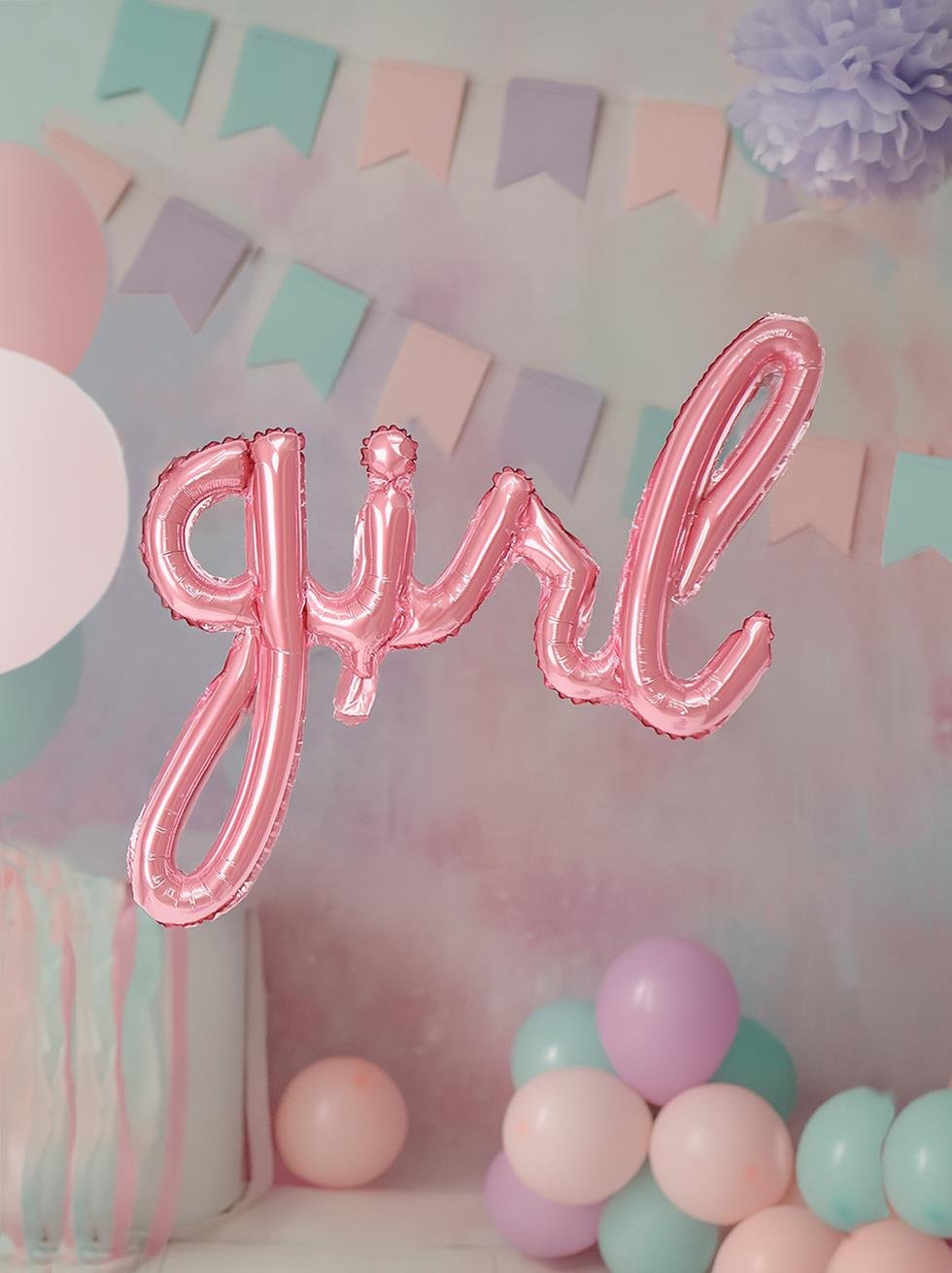 Girl Folyo Balon Baby Shower Cinsiyet Belirleme Parti Balonu 98 cm