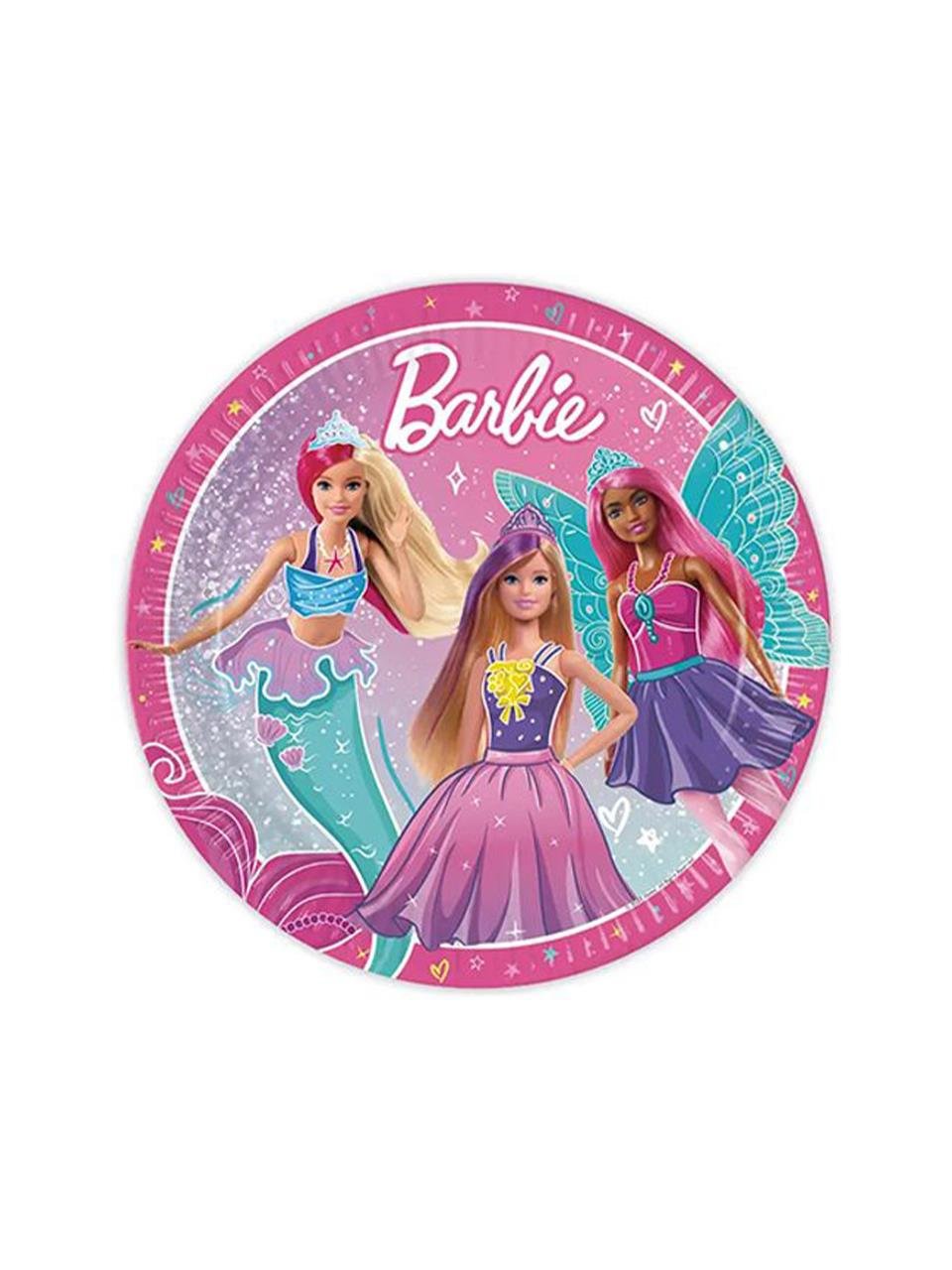 Barbie Temalı Tabak Doğum Günü Karton Tabak 
