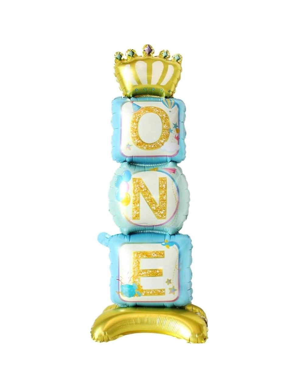 Ayaklı One Folyo Balon 1 Yaş Parti Balonu Mavi