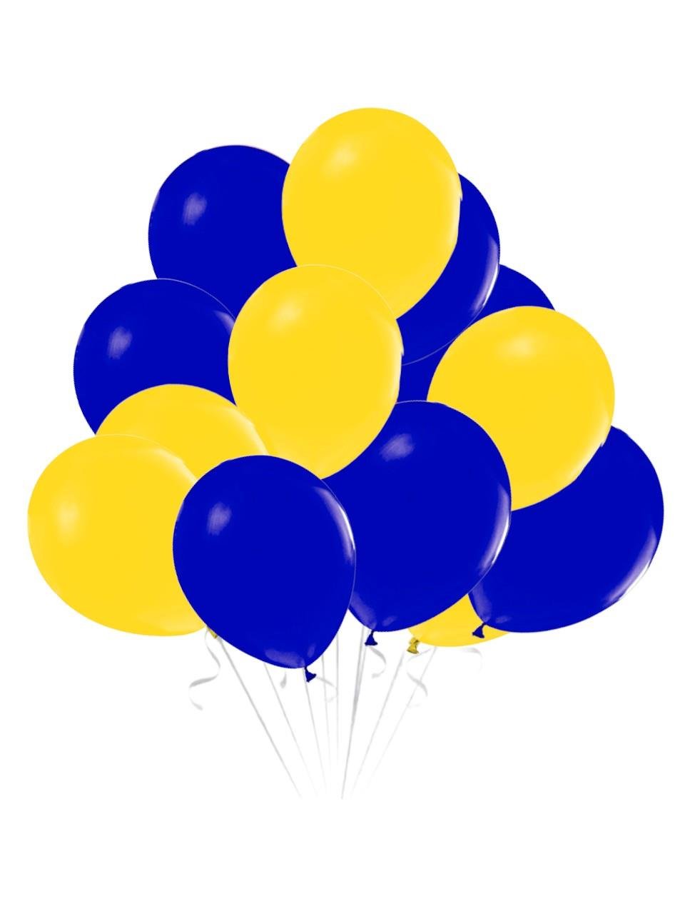 Sarı Lacivert Balon 10'lu 12”