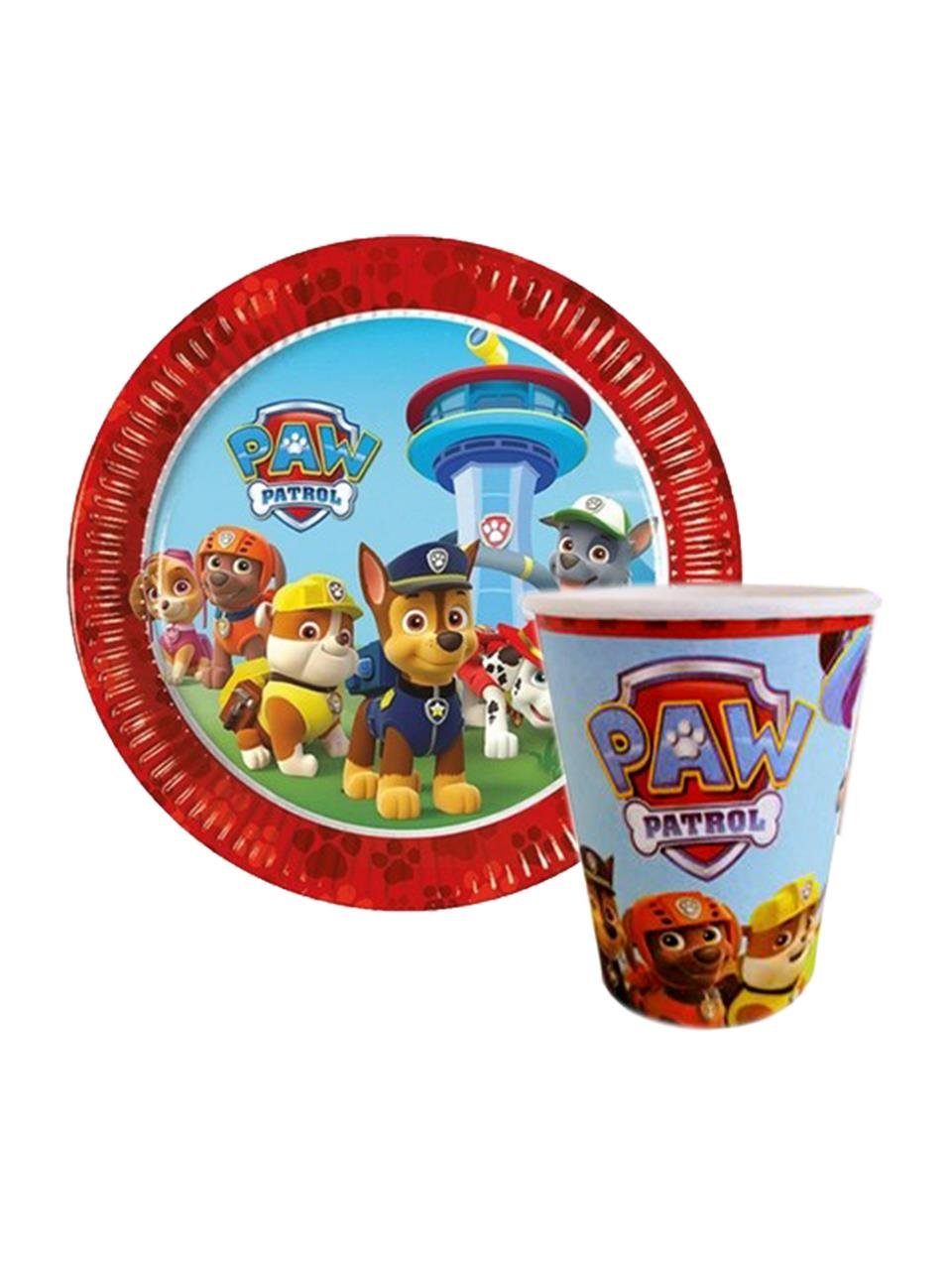 Paw Patrol Karton Tabak - Bardak Set