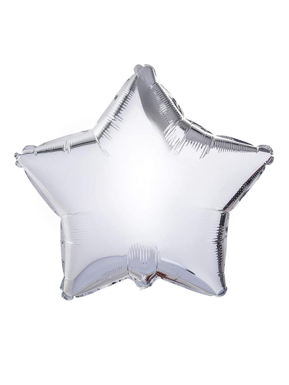 Yıldız Folyo Balon Gümüş Doğum Günü Parti Balonu 24 inc