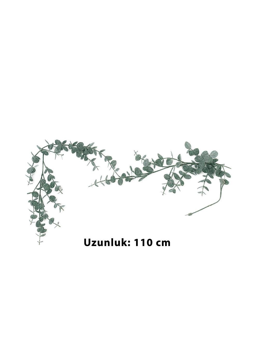 Yılbaşı Dekoru Okaliptus Dalı Garland  – Kapı Duvar ve Masa Süsü Yeşil 110 cm 