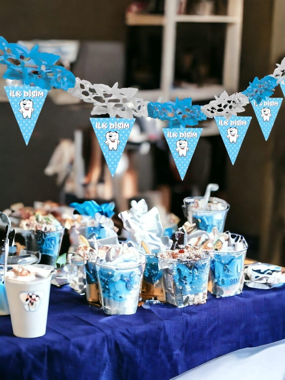 Kağıt Zincir İlk Dişim Mavi