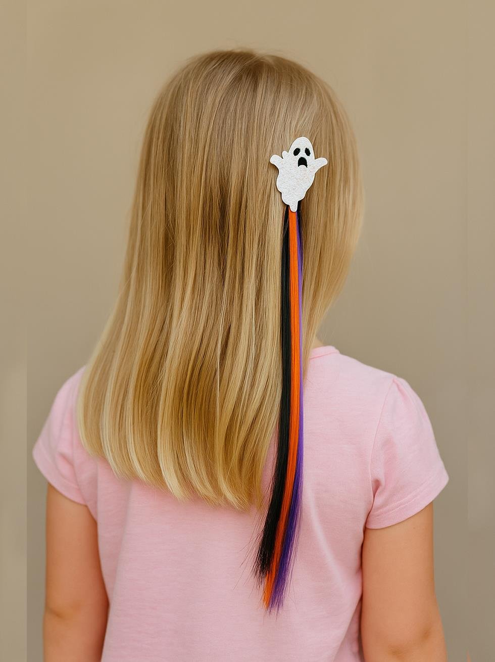 Kız Çocuk Takma Saç Hayalet Figürlü Tokalı Saç Postiş