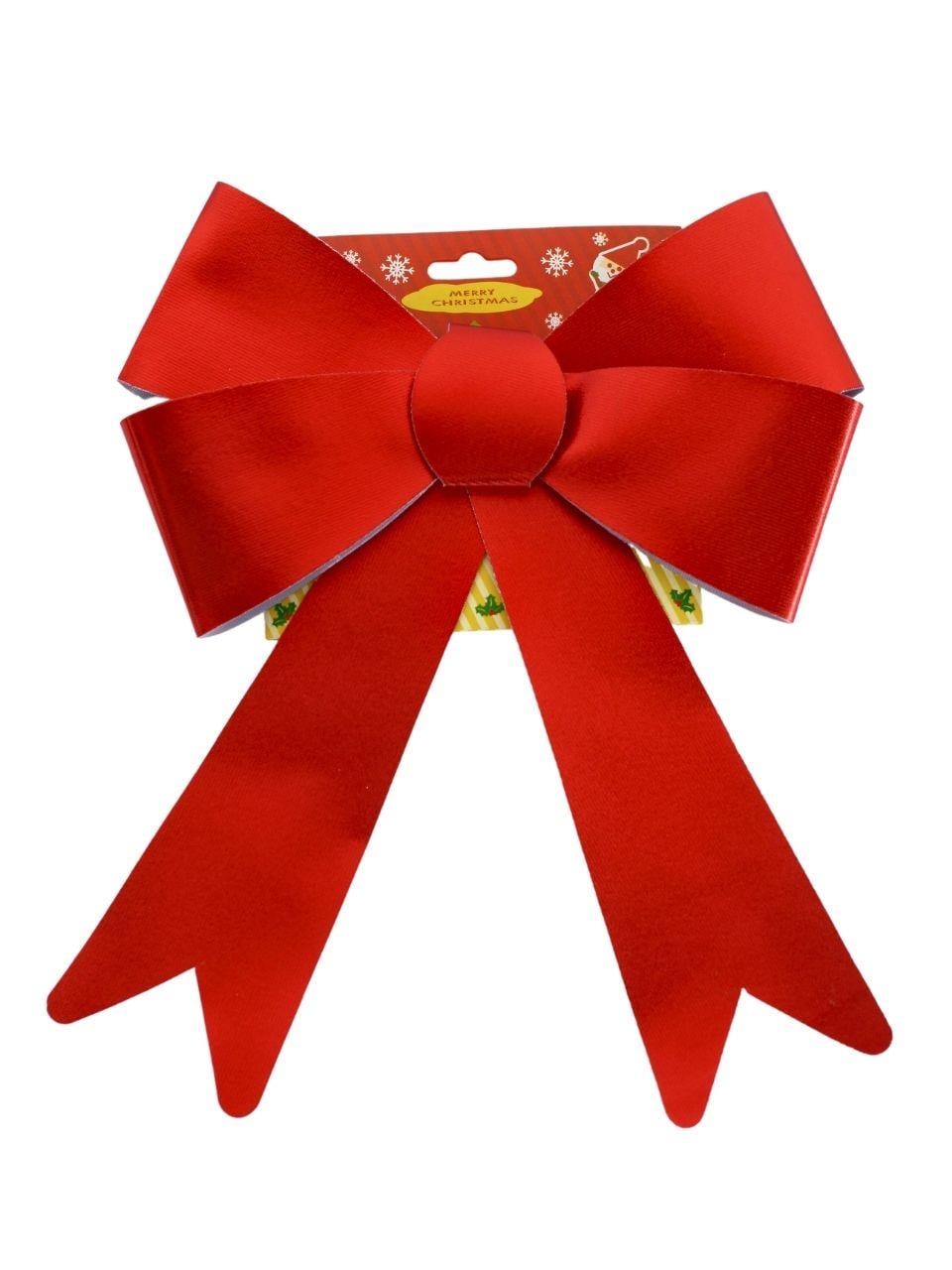 Yılbaşı Çam Ağacı Süsü Dekoratif Fiyonk Kurdele Kırmızı 17 cm