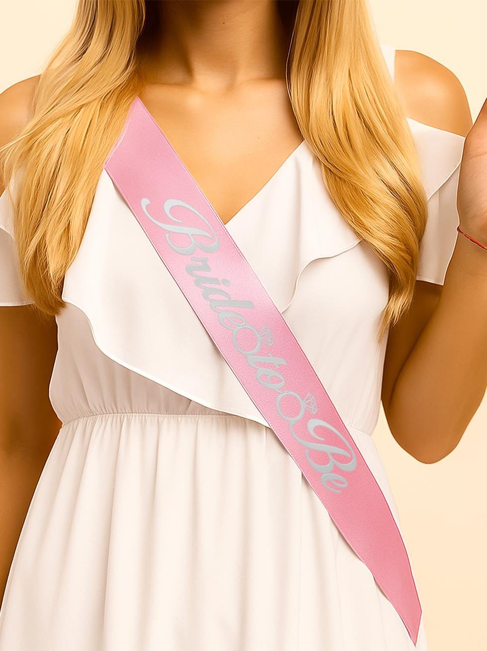 Bride To Be Kuşak Bekarlığa Veda Parti Aksesuarı Pembe Üzeri Gümüş