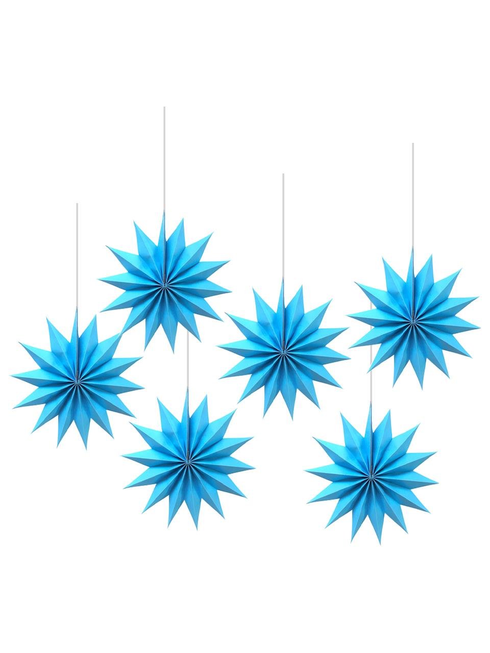 Tavan Sarkıt Süsü 3 Boyutlu Kutup Yıldızı Parti Dekoratif Süs Mavi