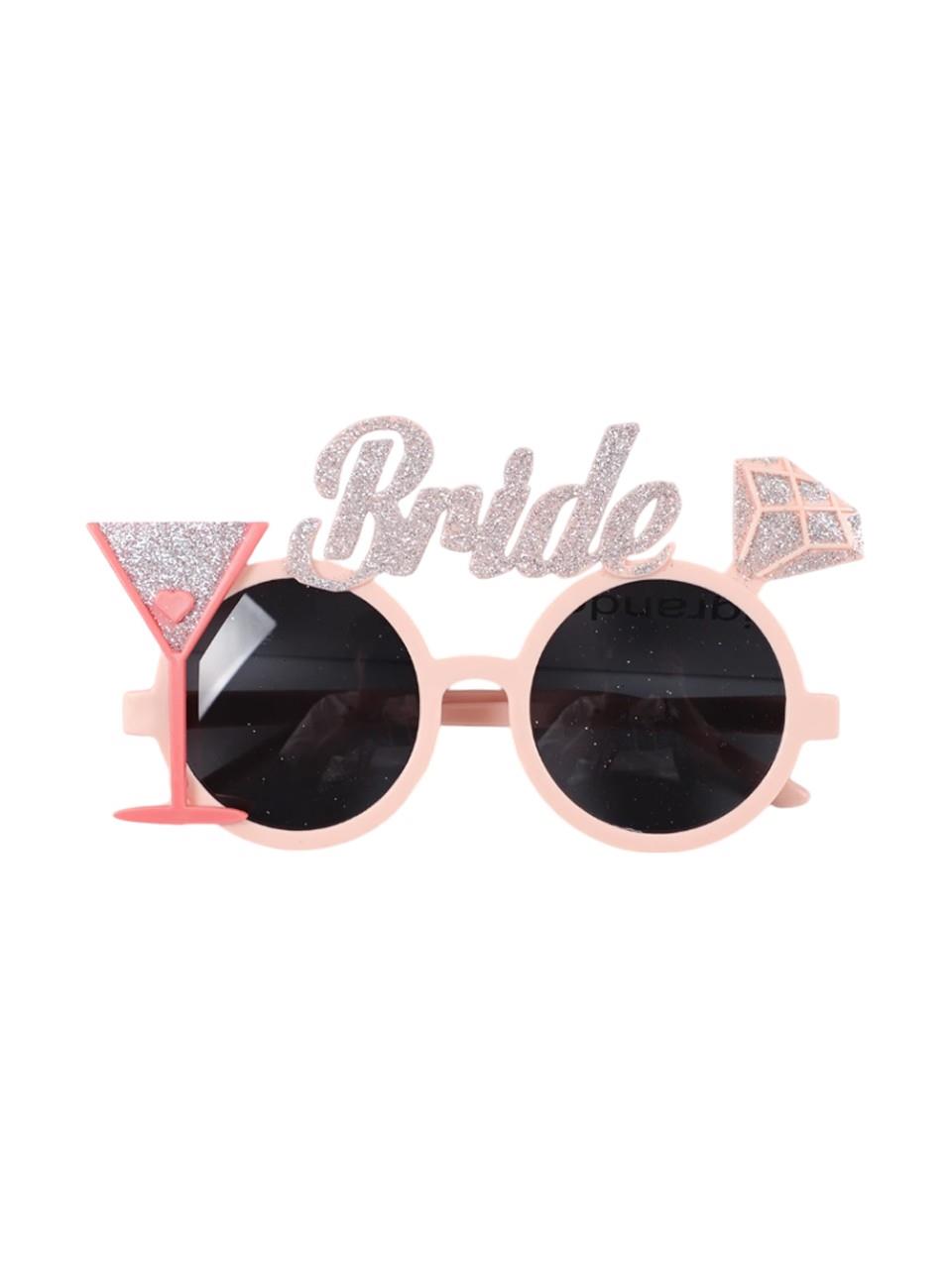 Kadeh Figürlü Parti Gözlüğü Bride To Be Yazılı Bekarlığa Veda Partisi Gözlük Pembe