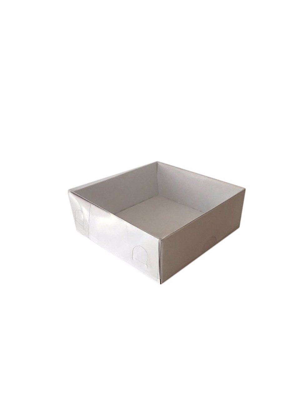 8X8X3 Cm Asetat Kapaklı Kutu 25'Li Beyaz