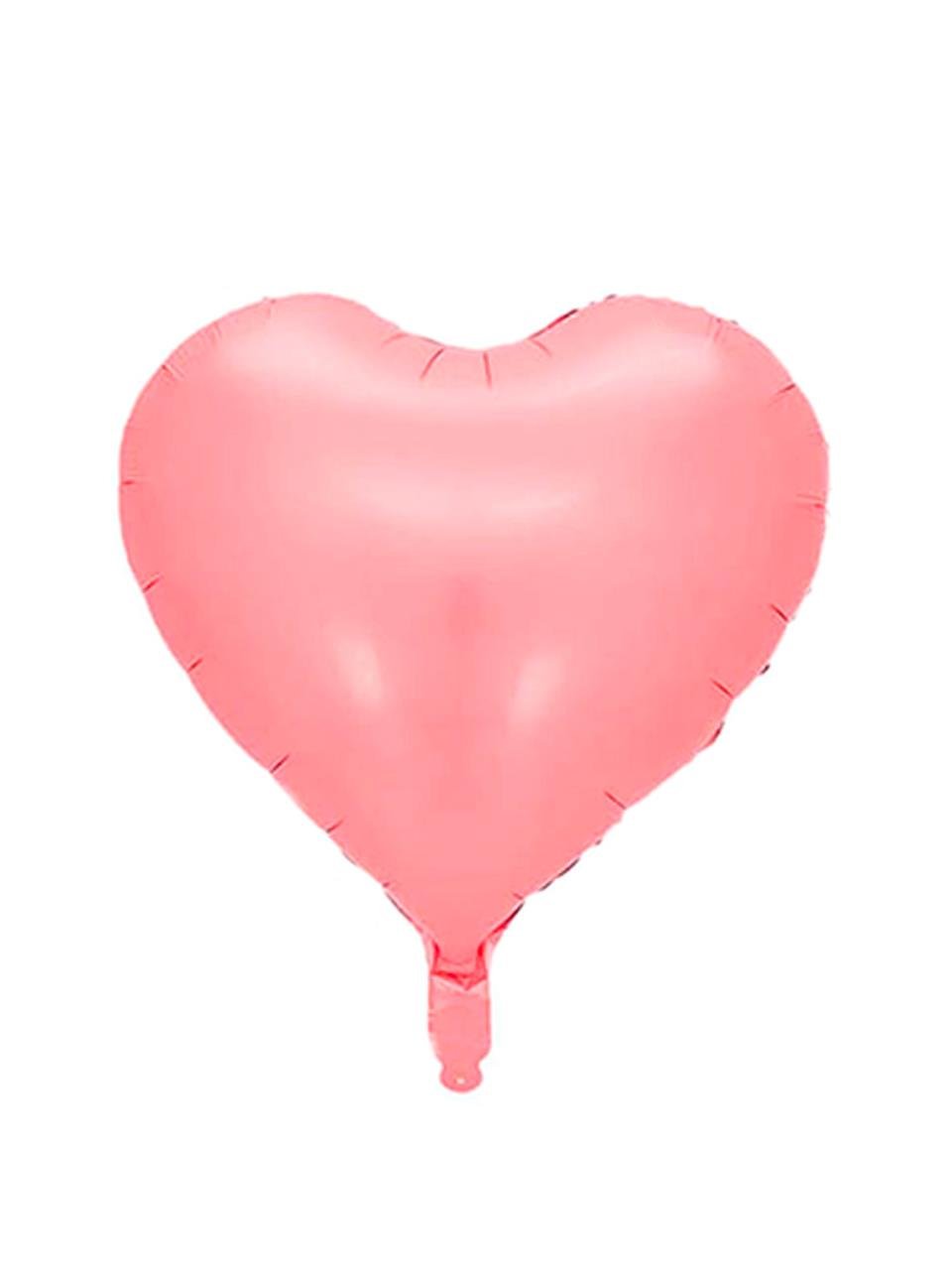 Kalp Folyo Balon Makaron Pembe Parti Balonu