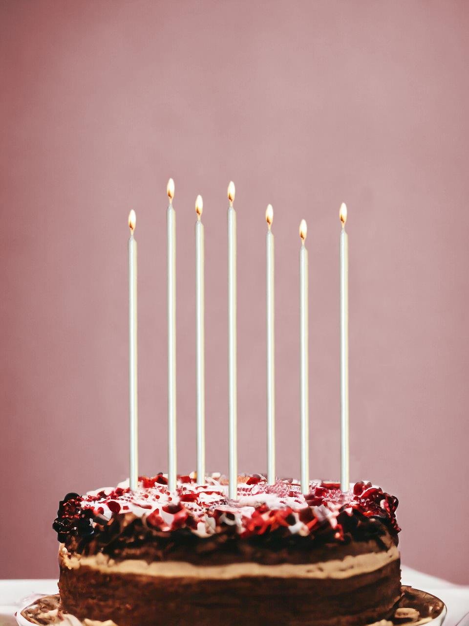 Uzun Pasta Mumu Beyaz 20 Cm