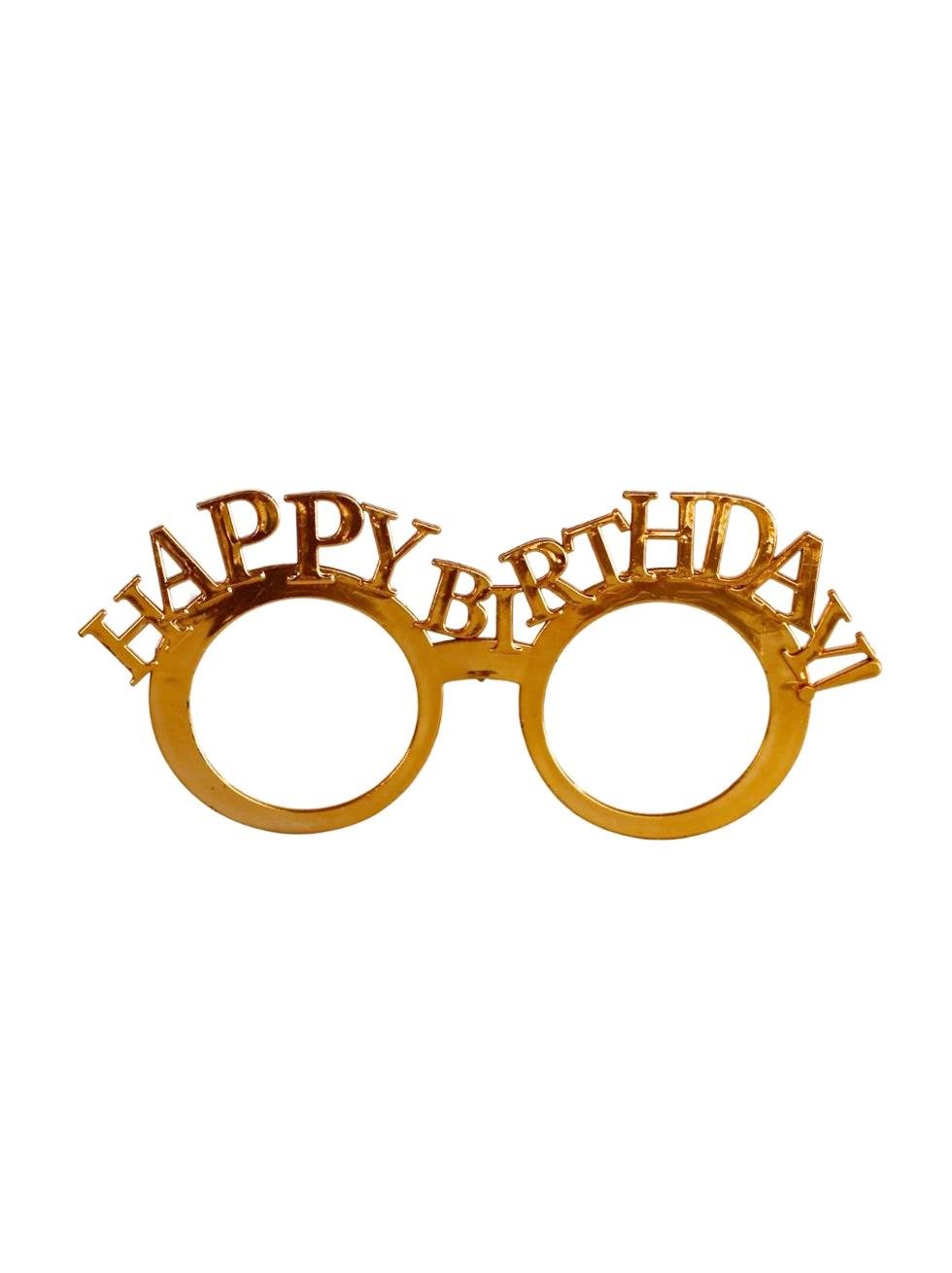 Happy Birthday Gözlük Doğum Günü Parti Aksesuarı Bronz