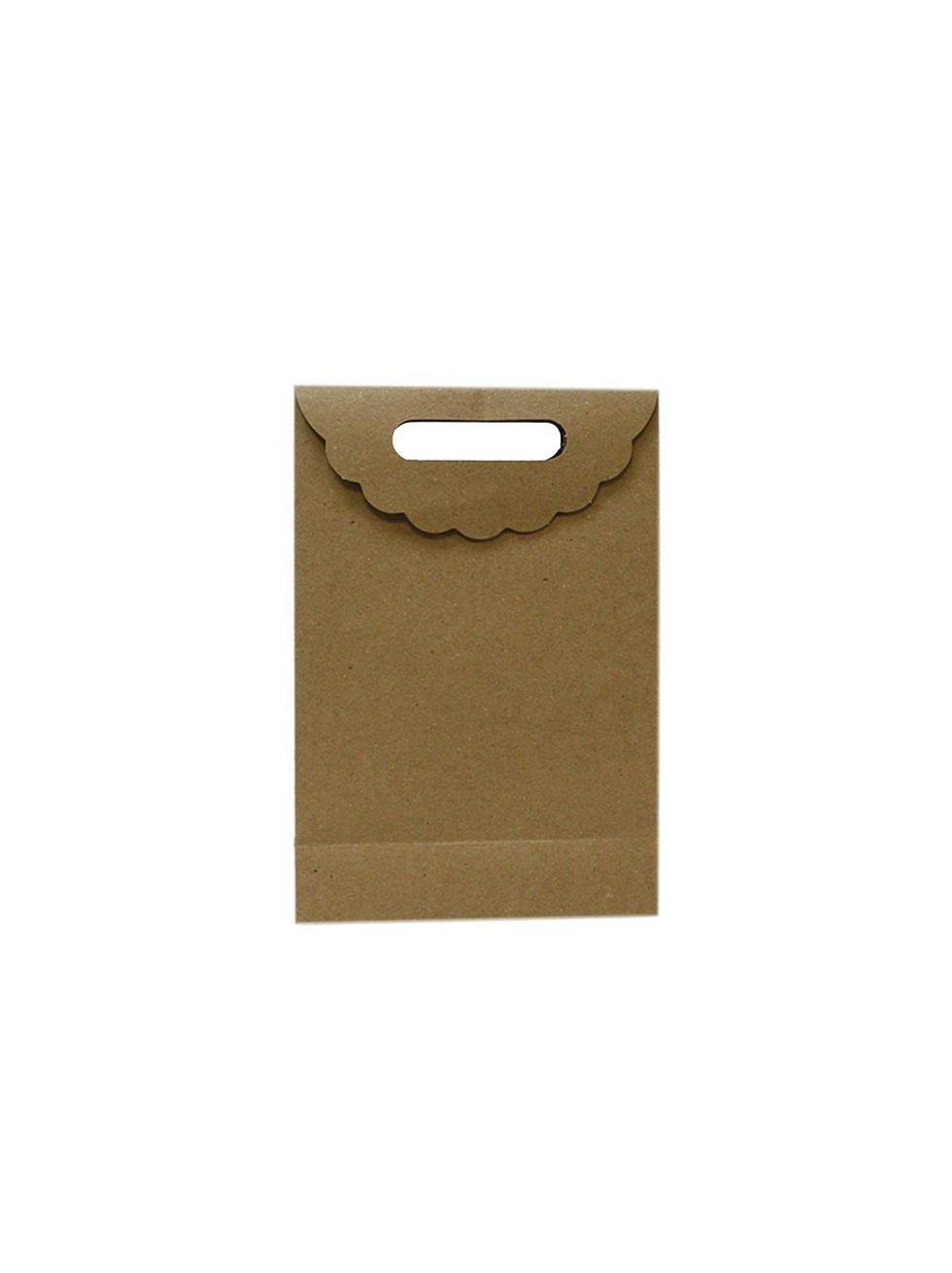 El Geçme Kraft Çanta Karton Hediye Çantası 11,5X17 Cm 25'li