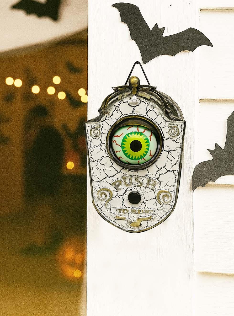 Halloween Hareketli Göz Kapı Zili Cadılar Bayramı Işıklı Sesli Parti Dekoru