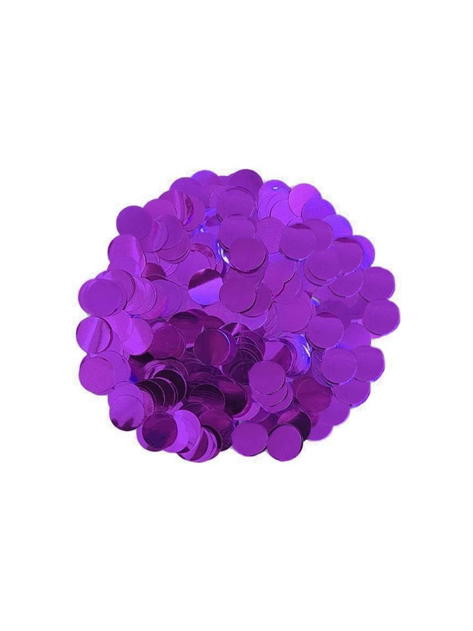 Balon Pulu Metalize Pul Konfeti Mor