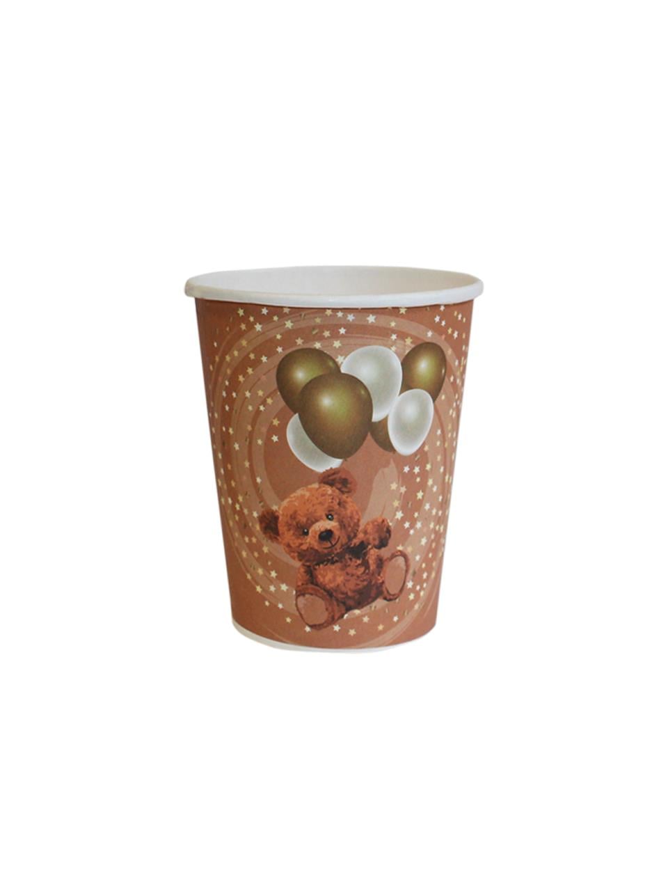 Sevimli Ayıcık Temalı Karton Tabak Bardak Set 