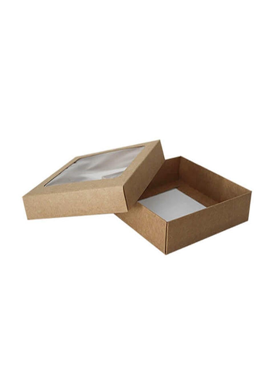 28X28X10 Cm Kutu Kraft Pencereli