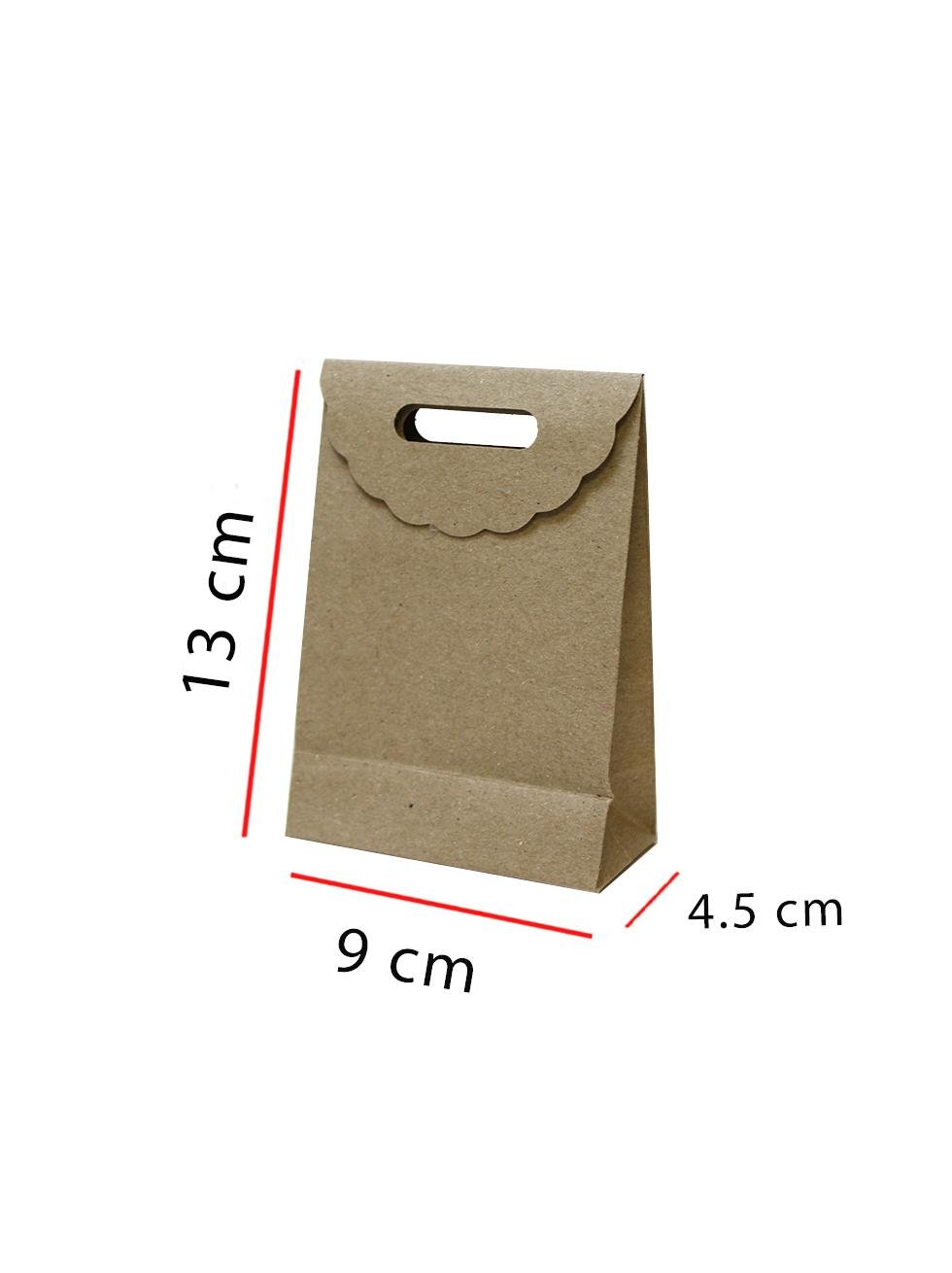 El Geçme 9x13 Cm Kraft Çanta 25'Li