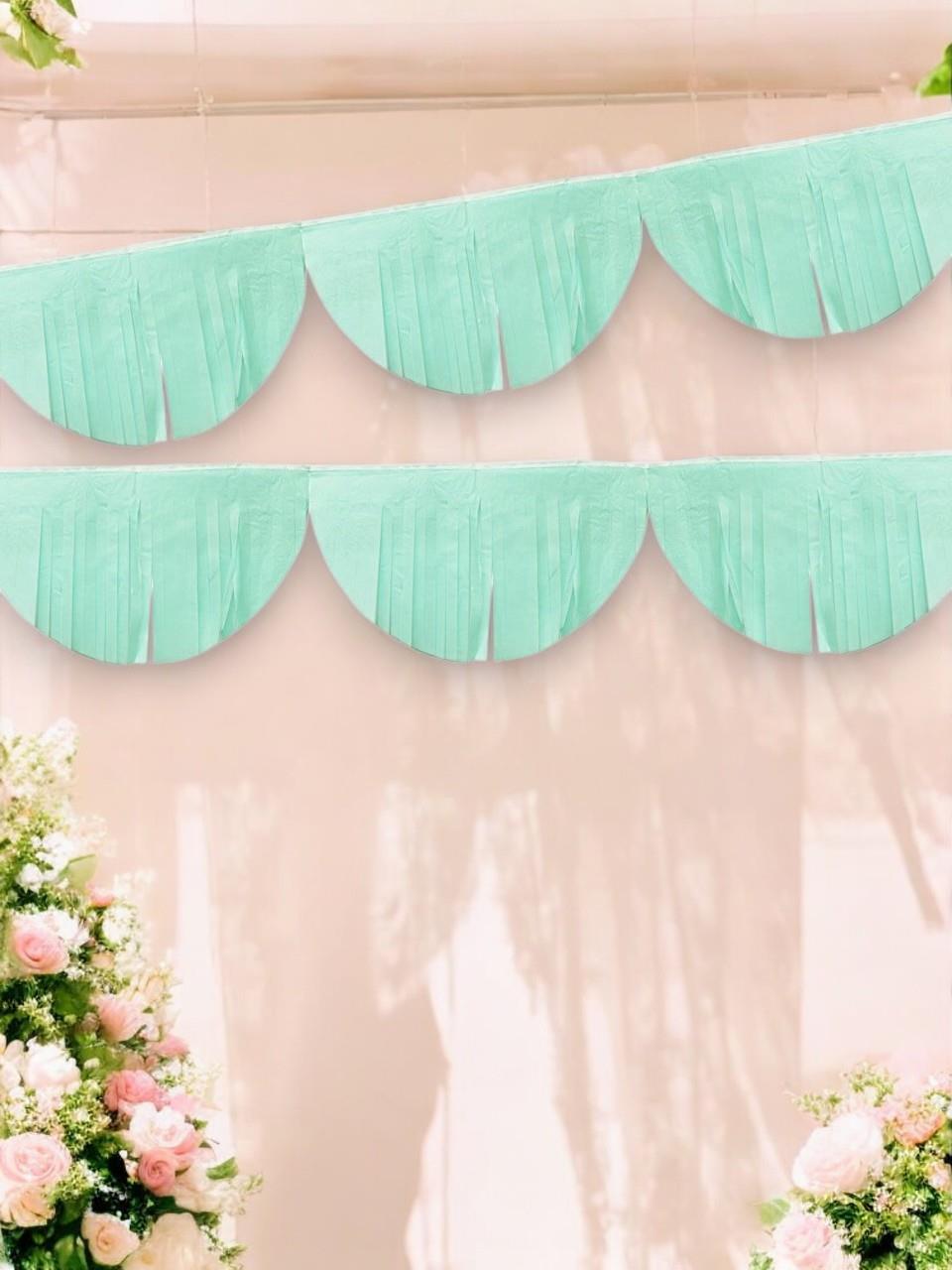 Dekoratif Püskül Süs Parti Arka Plan Süsü Mint Yeşili