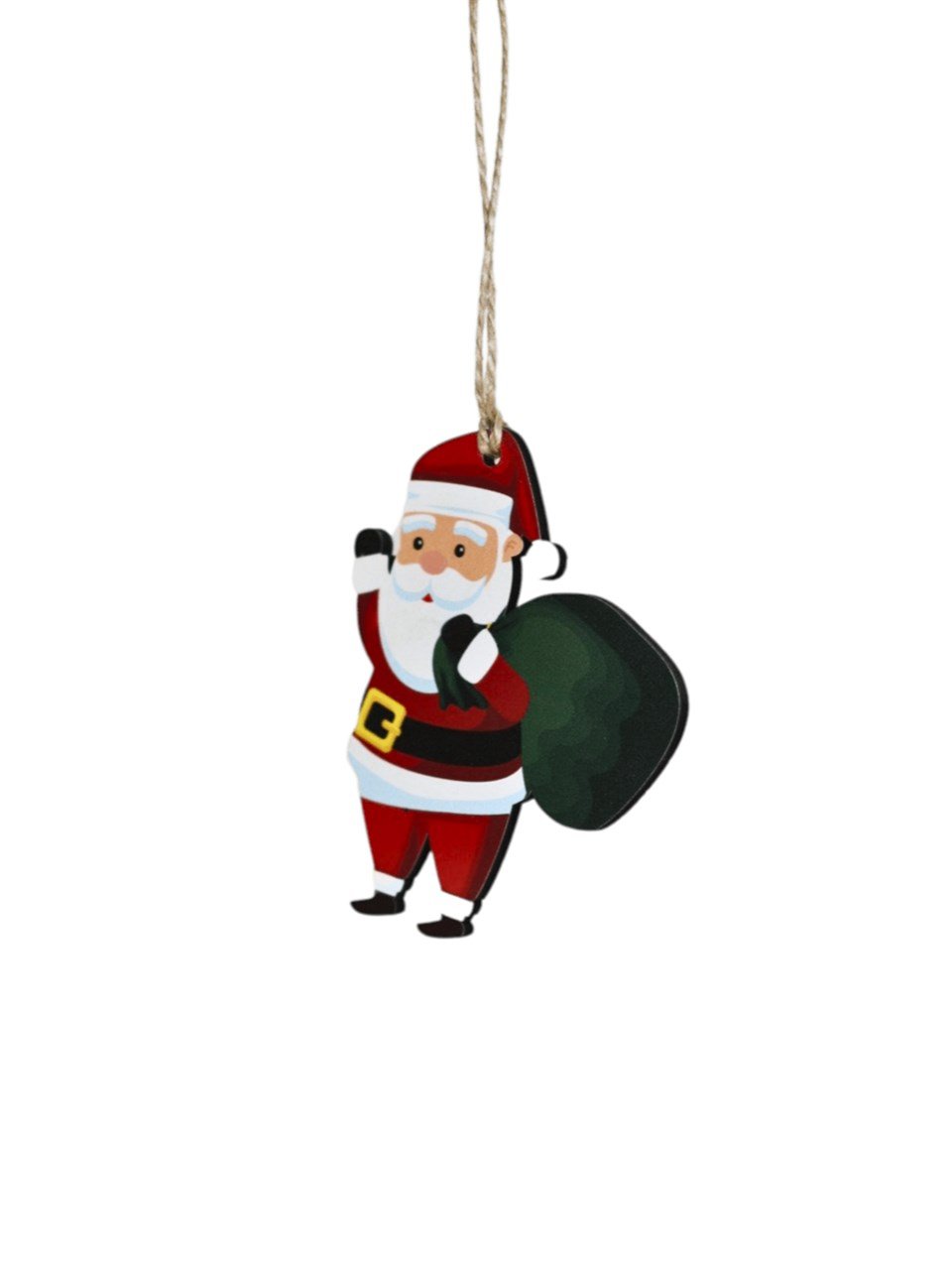 Ahşap Çuvallı Noel Baba 8.5x0.4x10 Cm