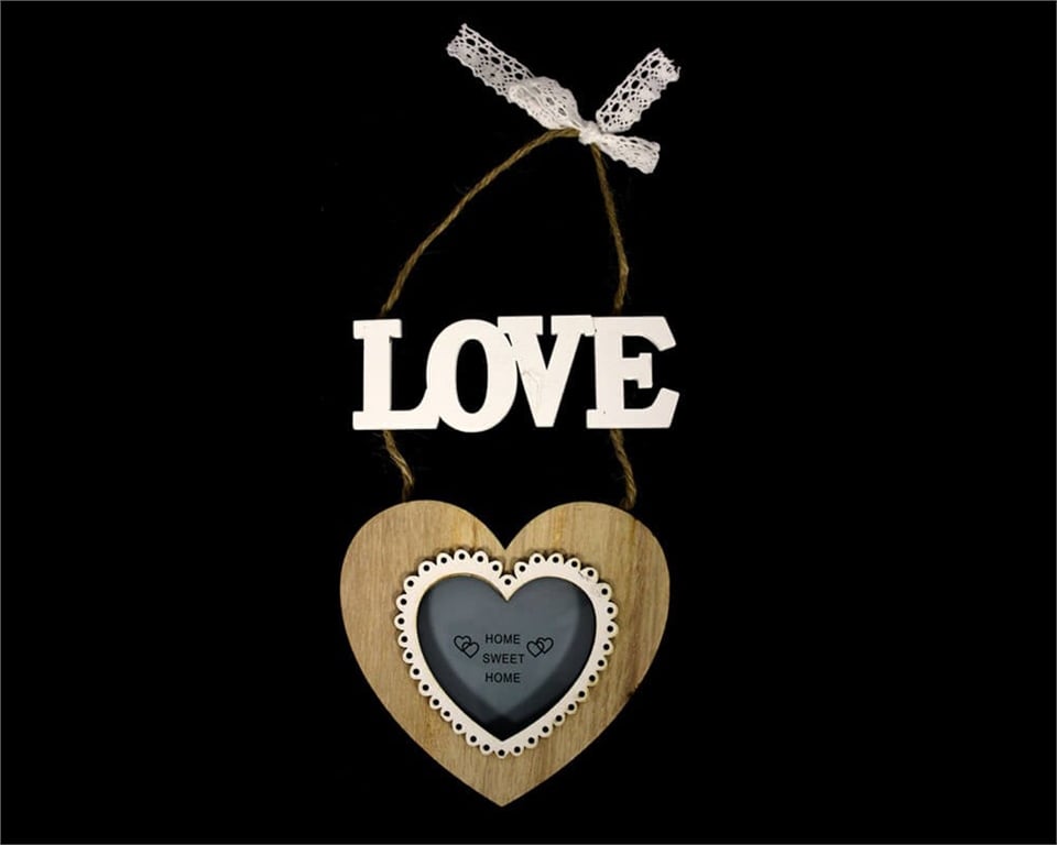 AHŞAP KALP ÇERÇEVE