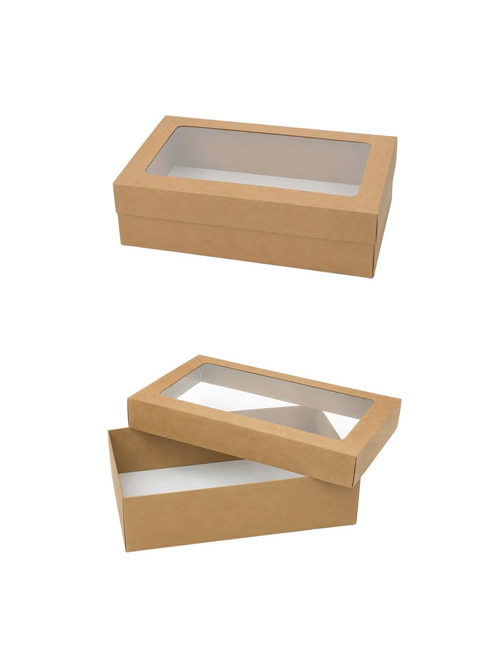 Asetat Pencereli Kraft Kutu Karton Hediye Kutusu 25X40X10 Cm - Kraft ve Asetat Kutular | Parti Adresi